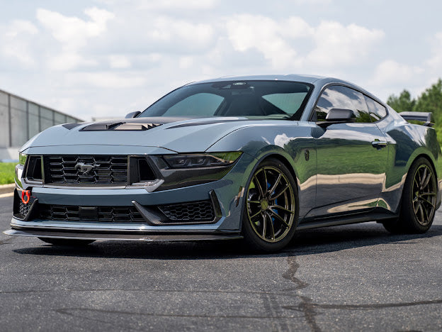 2024-Up Ford Mustang S650 Dark Horse | CARBON FIBER Front Upper Grille Insert Trim Pair